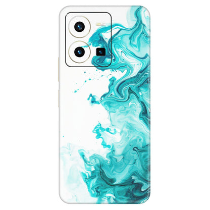 VIVO Y Series Phone Skins (All Models) - Sky Blue Abstract Colour - Matte Finish (M-146) Vivo Y35 2022