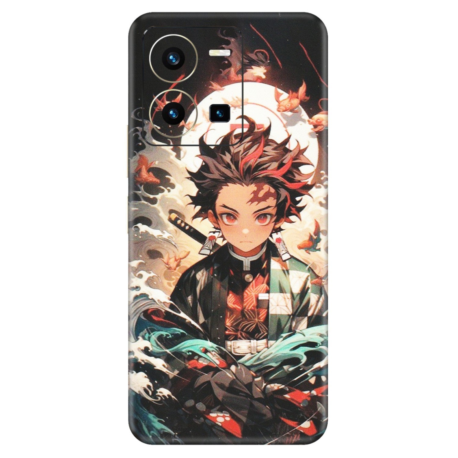 VIVO Y Series Phone Skins (All Models) - Tanjiro Demon Slayer Anime - Matte Finish (M-158) Vivo Y35 2022
