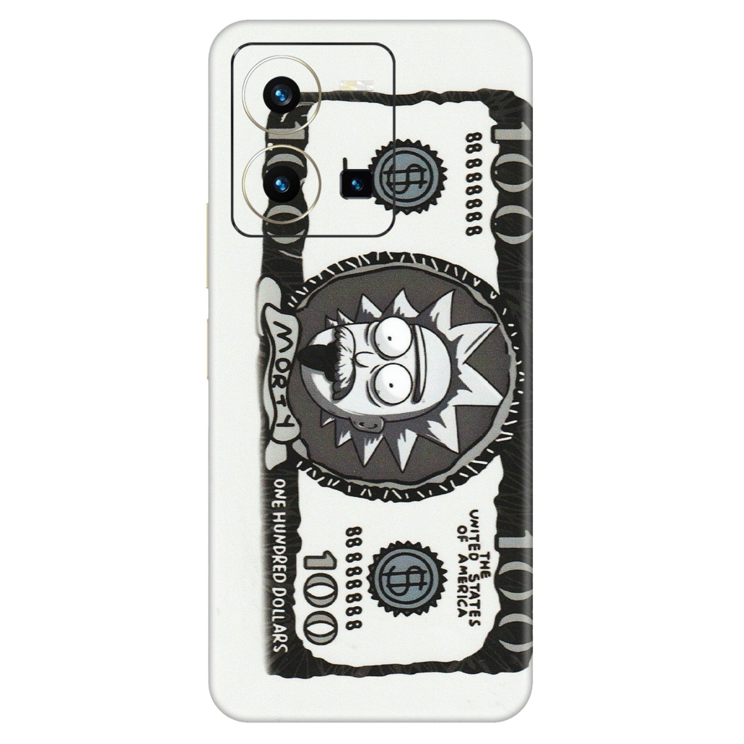 VIVO Y Series Phone Skins (All Models) - Rick And Morty Hundred Dollar Anime - Matte Finish (M-161) Vivo Y35 2022