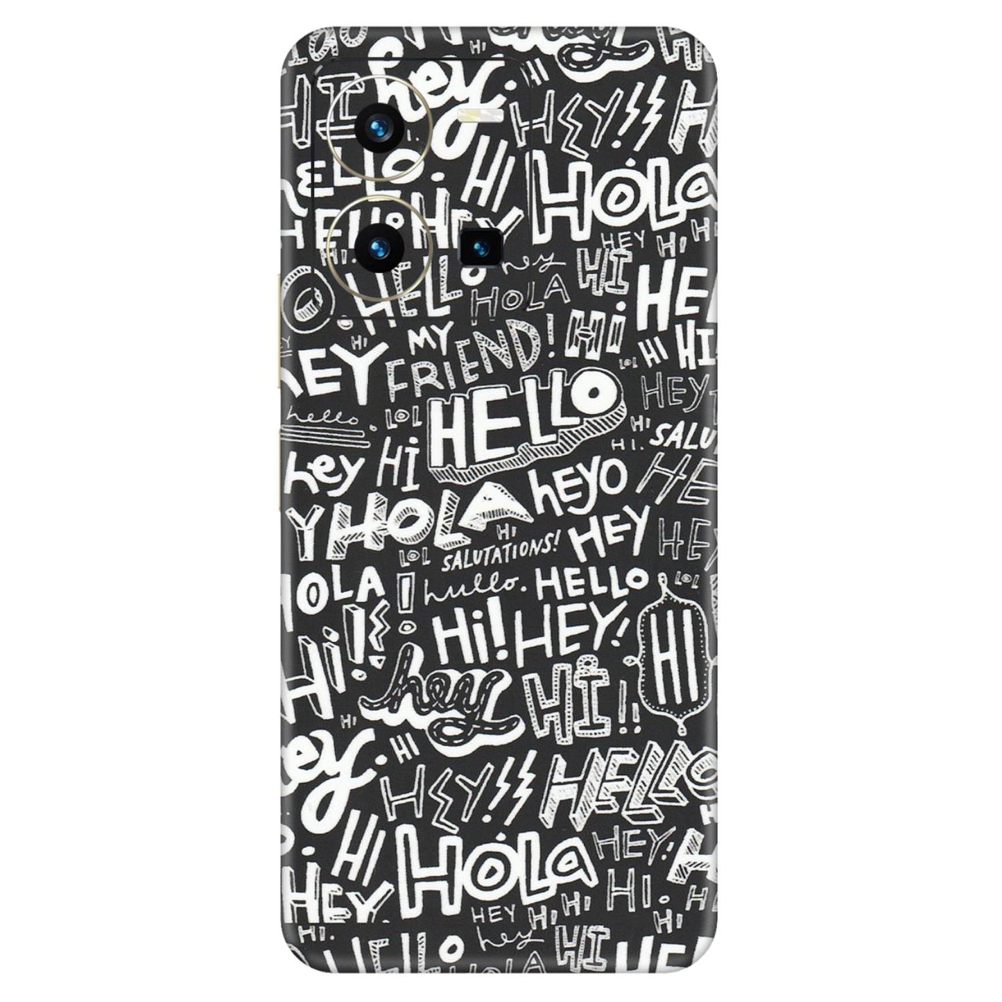 VIVO Y Series Phone Skins (All Models) - Hi Hello Doodles - Matte Finish (M-25) Vivo Y35 2022