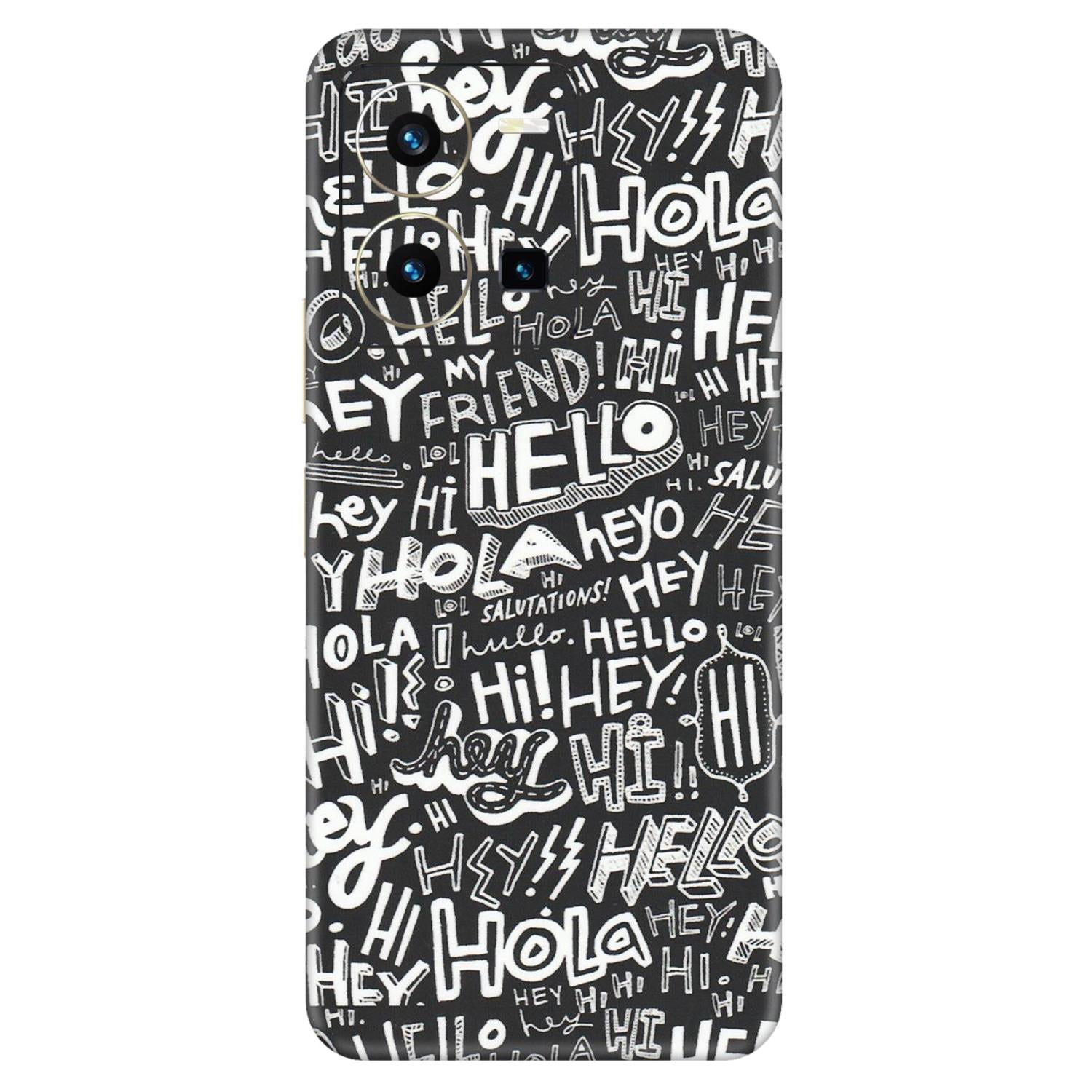 VIVO Y Series Phone Skins (All Models) - Hi Hello Doodles - Matte Finish (M-25) Vivo Y35 2022