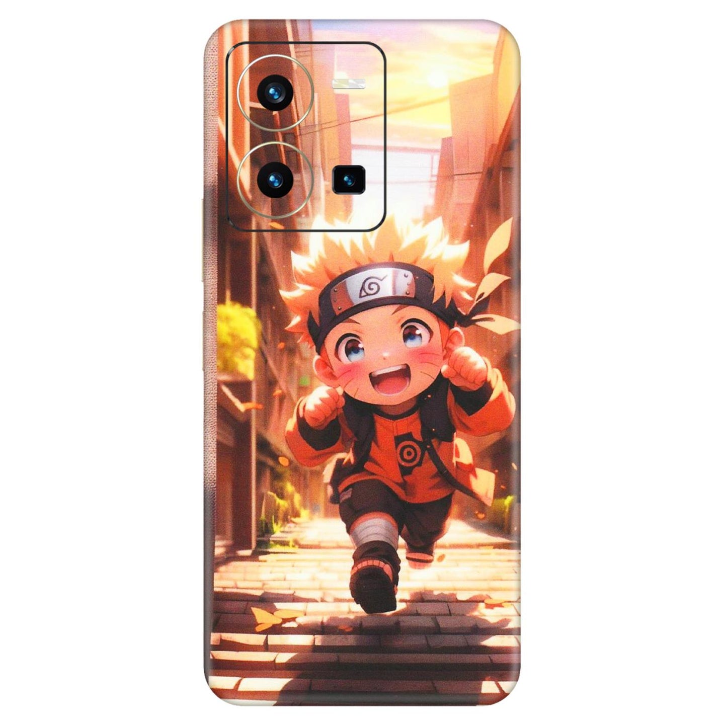 VIVO Y Series Phone Skins (All Models) - Naruto Cute Toon Running - Matte Finish (M-04) Vivo Y35 2022