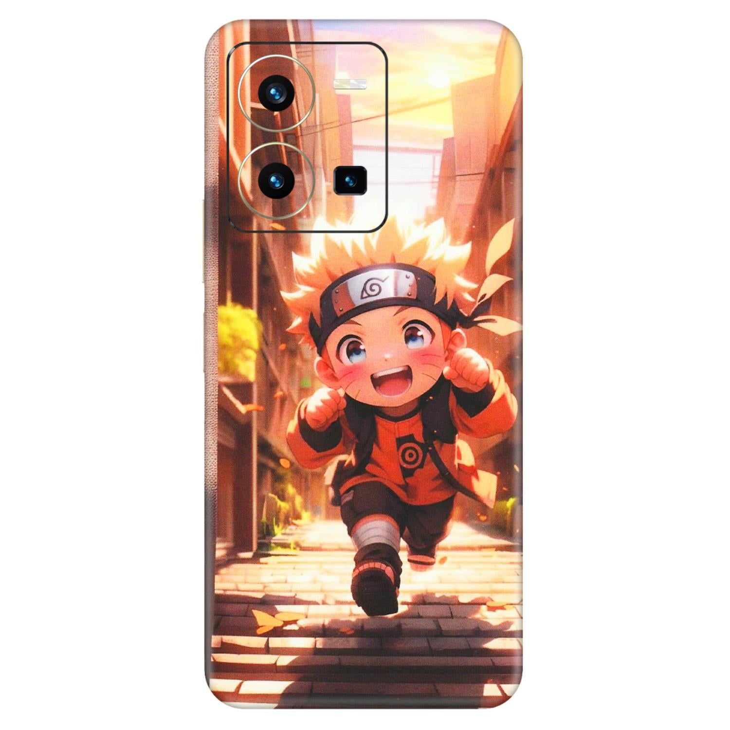 VIVO Y Series Phone Skins (All Models) - Naruto Cute Toon Running - Matte Finish (M-04) Vivo Y35 2022