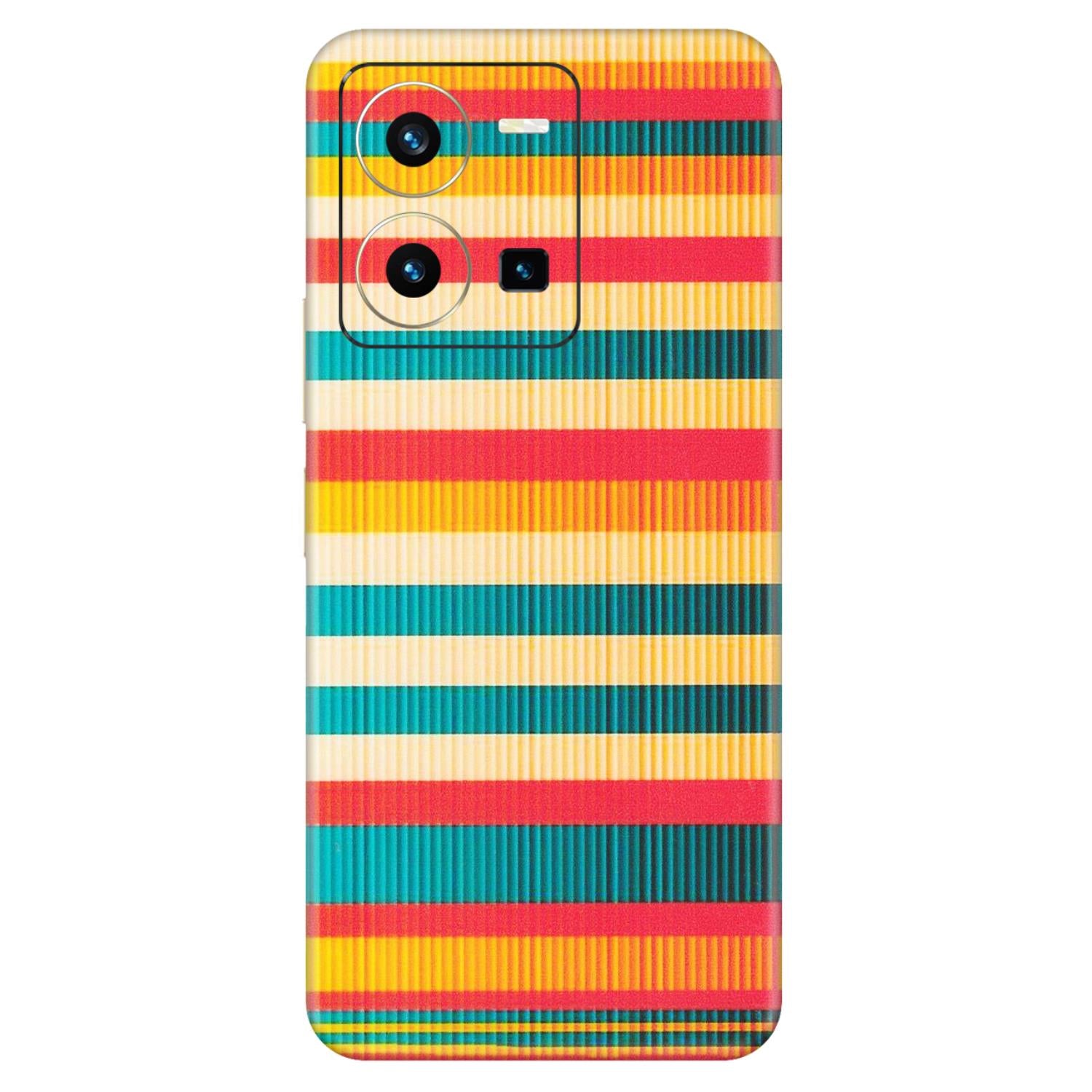 VIVO Y Series Phone Skins (All Models) - Colourful Stripes Soothing Effect - Matte Finish (M-86) Vivo Y35 2022