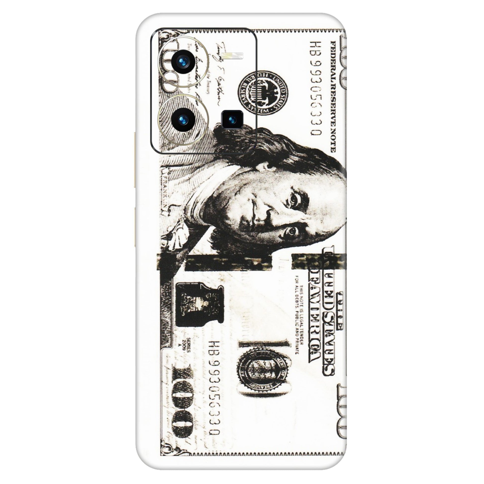 VIVO Y Series Phone Skins (All Models) - 100 Dollar Currency - Transparent Finish (T-01) Vivo Y35 2022