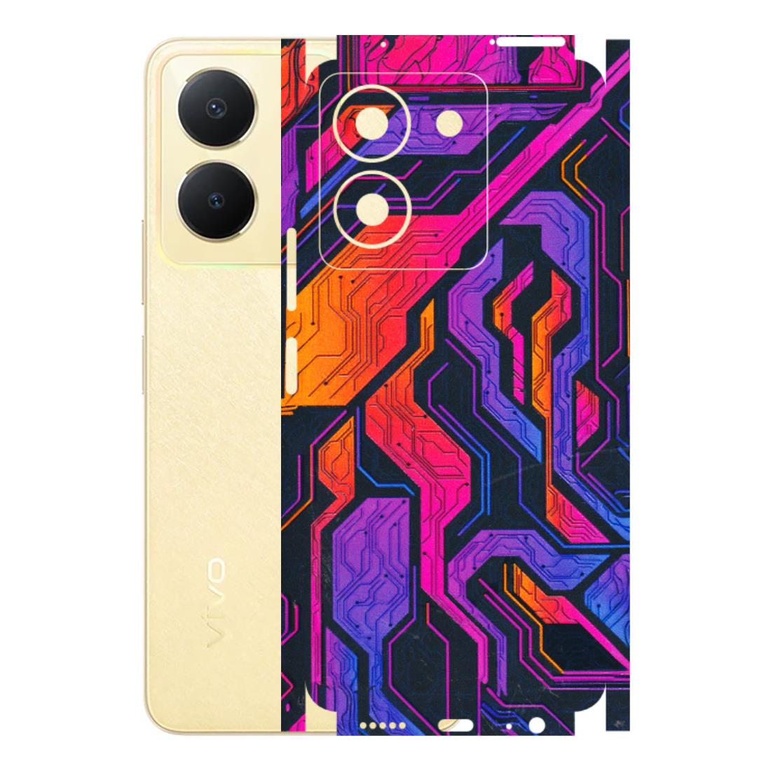 VIVO Y Series Phone Skins (All Models) - Tech Circuits Futuristic - 3D Embossed Finish (L-07) Vivo Y36