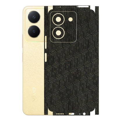 VIVO Y Series Phone Skins (All Models) - Black Abstract Pattern - 3D Embossed Finish (L-117) Vivo Y36