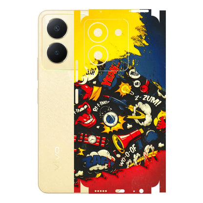 VIVO Y Series Phone Skins (All Models) - Pacific Doodle Art - 3D Embossed Finish (L-120) Vivo Y36