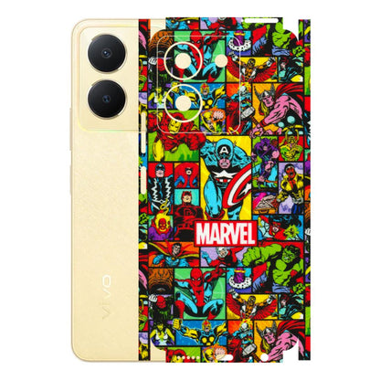 VIVO Y Series Phone Skins (All Models) - MARVELOUS Comic Characters - 3D Embossed Finish (L-129) Vivo Y36