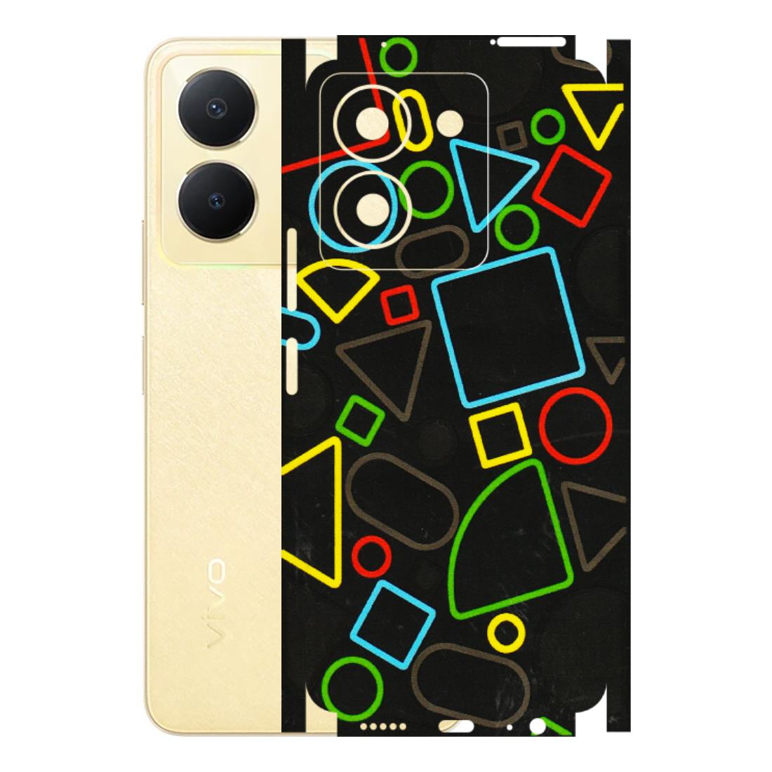 VIVO Y Series Phone Skins (All Models) - Black Shapes - 3D Embossed Finish (L-131) Vivo Y36