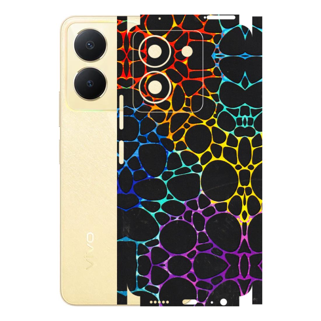 VIVO Y Series Phone Skins (All Models) - Abstract Art MultiColour - 3D Embossed Finish (L-133) Vivo Y36
