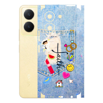 VIVO Y Series Phone Skins (All Models) - Denim Jeans Pocket - 3D Embossed Finish (L-134) Vivo Y36