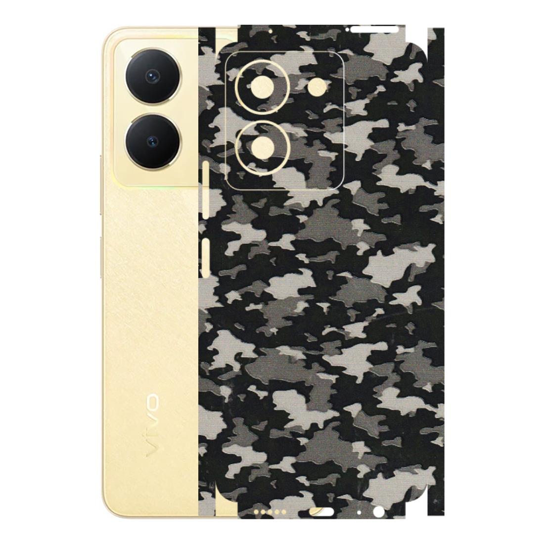 VIVO Y Series Phone Skins (All Models) - Black/Grey Camoflaunge - 3D Embossed Finish (L-142) Vivo Y36