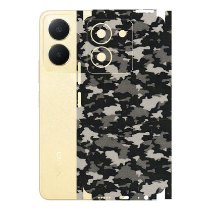 VIVO Y Series Phone Skins (All Models) - Black/Grey Camoflaunge - 3D Embossed Finish (L-142) Vivo Y36