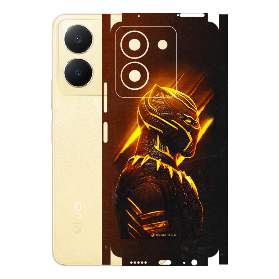 VIVO Y Series Phone Skins (All Models) - Gold Black Panther - 3D Embossed Finish (L-181) Vivo Y36