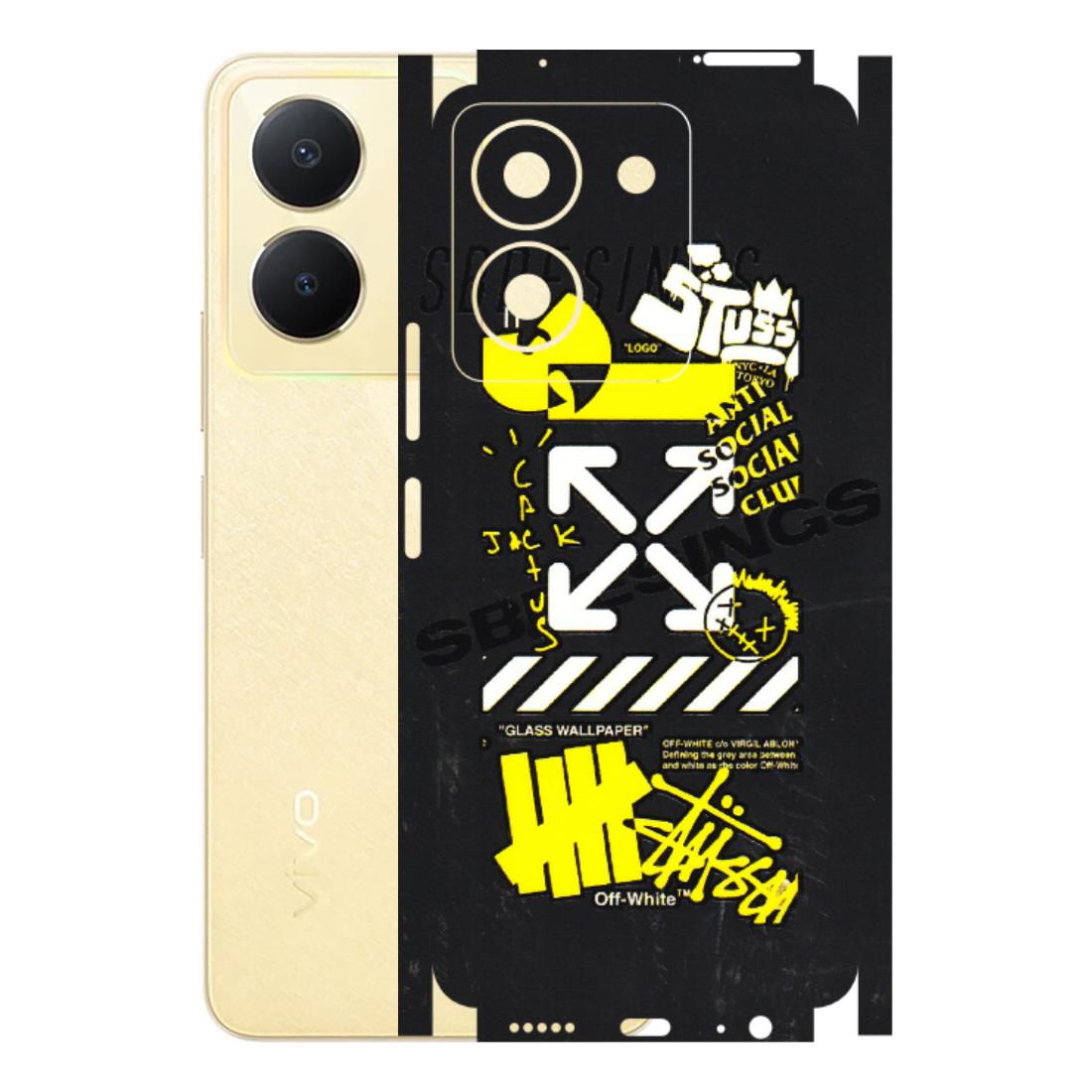 VIVO Y Series Phone Skins (All Models) - Anti Social Graffiti - 3D Embossed Finish (L-198) Vivo Y36