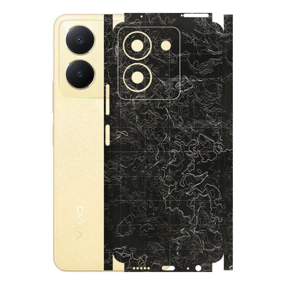 VIVO Y Series Phone Skins (All Models) - Black map Texture - 3D Embossed Finish (L-201) Vivo Y36