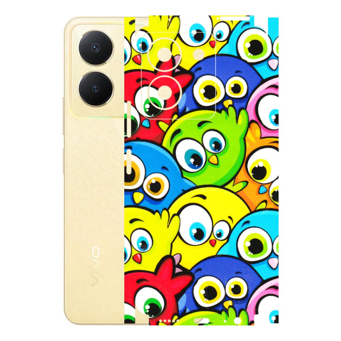 VIVO Y Series Phone Skins (All Models) - Cute Fluffy Birds - 3D Embossed Finish (L-213) Vivo Y36