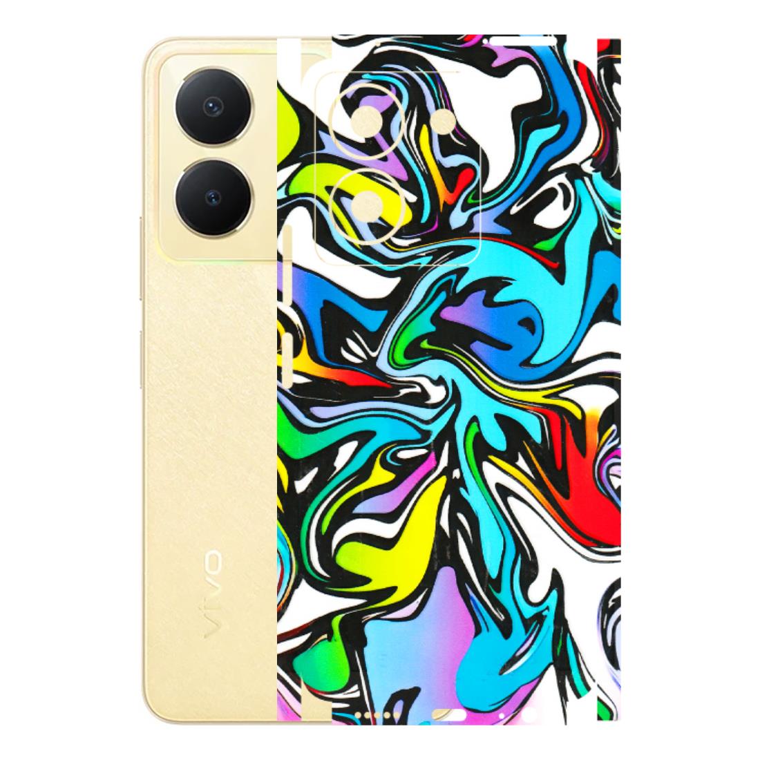 VIVO Y Series Phone Skins (All Models) - Abstract Colour Paints - 3D Embossed Finish (L-271) Vivo Y36