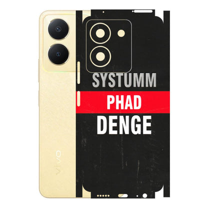 VIVO Y Series Phone Skins (All Models) - Systumm Phad Denge - 3D Embossed Finish (L-278) Vivo Y36