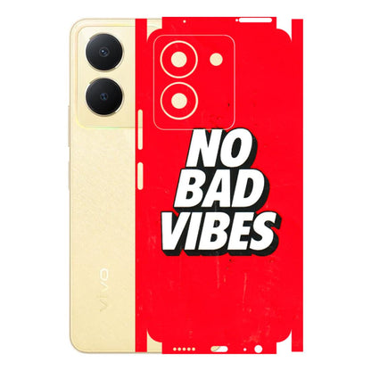VIVO Y Series Phone Skins (All Models) - No Bad Vibes - 3D Embossed Finish (L-280) Vivo Y36