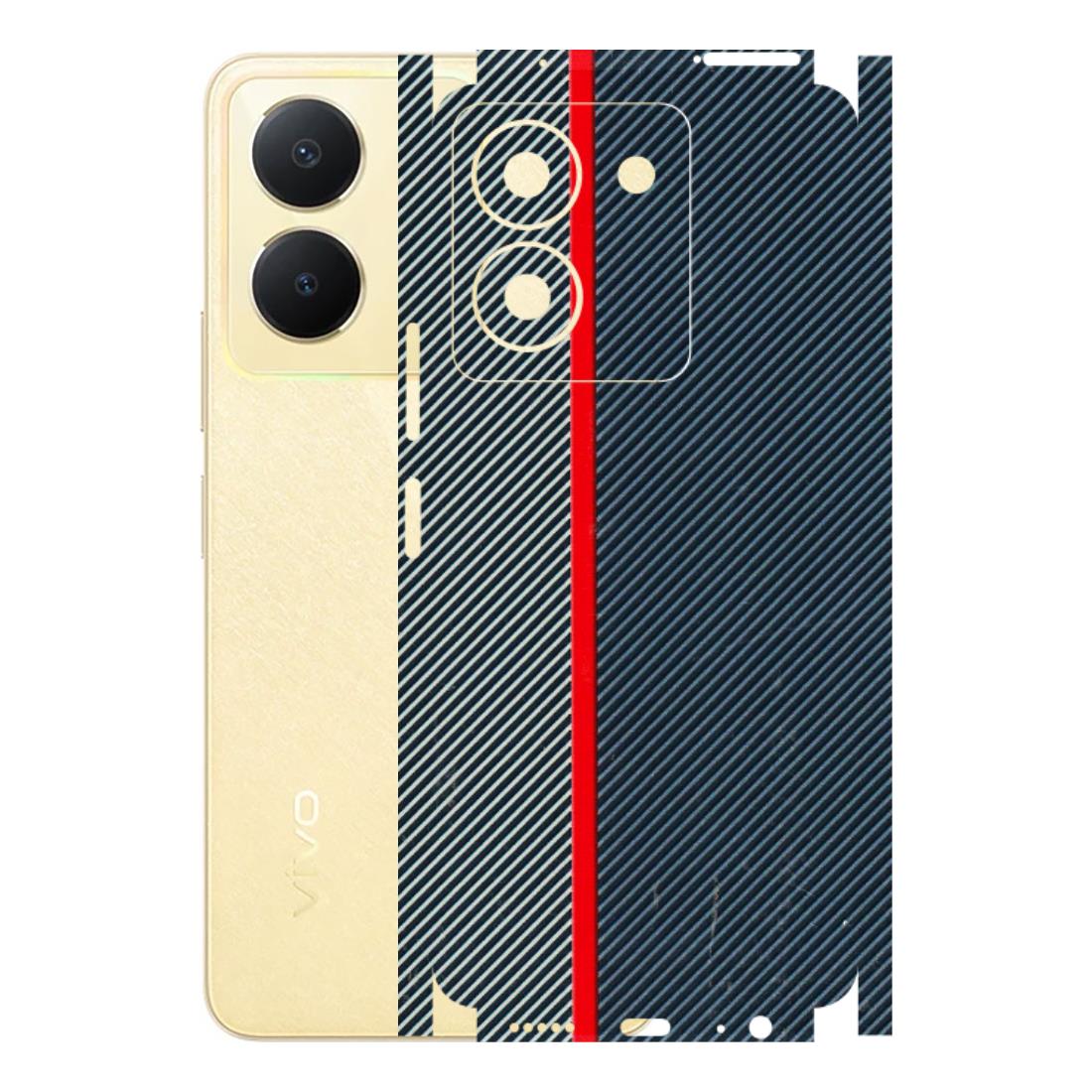 VIVO Y Series Phone Skins (All Models) - Blue Sober Lines - 3D Embossed Finish (L-305) Vivo Y36
