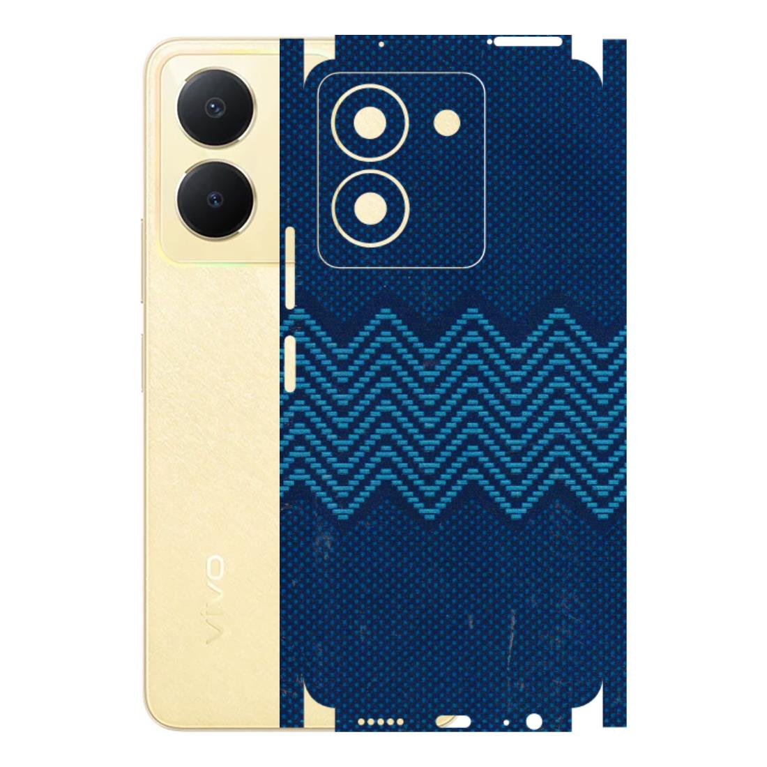 VIVO Y Series Phone Skins (All Models) - Blue Sober Waves - 3D Embossed Finish (L-306) Vivo Y36