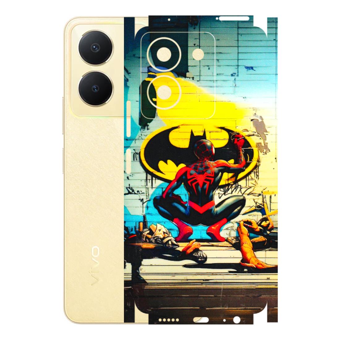 VIVO Y Series Phone Skins (All Models) - New Spiderman Bat Logo - 3D Embossed Finish (L-309) Vivo Y36