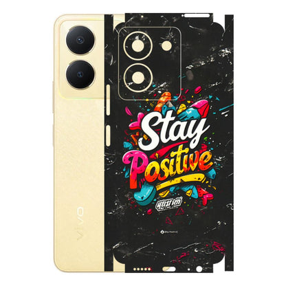 VIVO Y Series Phone Skins (All Models) - Stay Positive Black - 3D Embossed Finish (L-31) Vivo Y36