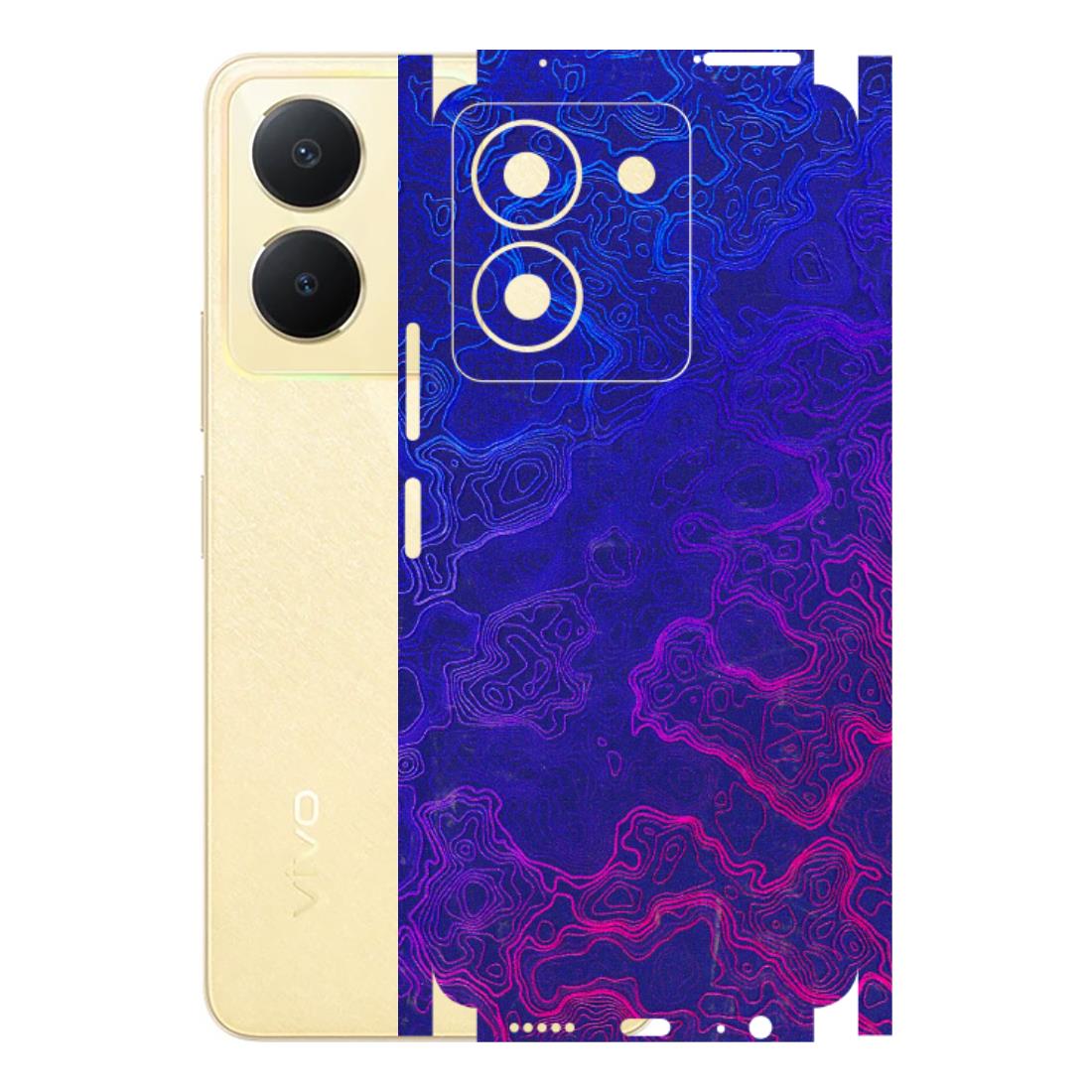 VIVO Y Series Phone Skins (All Models) - Purple Ripples Swirl - 3D Embossed Finish (L-314) Vivo Y36