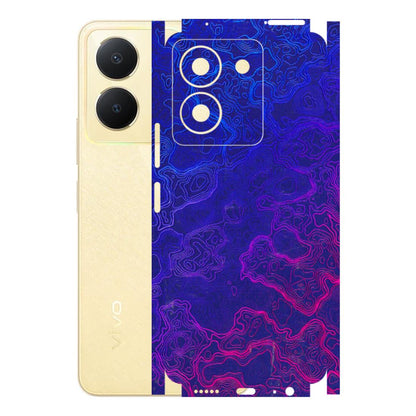 VIVO Y Series Phone Skins (All Models) - Purple Ripples Swirl - 3D Embossed Finish (L-314) Vivo Y36