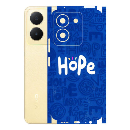 VIVO Y Series Phone Skins (All Models) - Hope Doodles Blue - 3D Embossed Finish (L-43) Vivo Y36