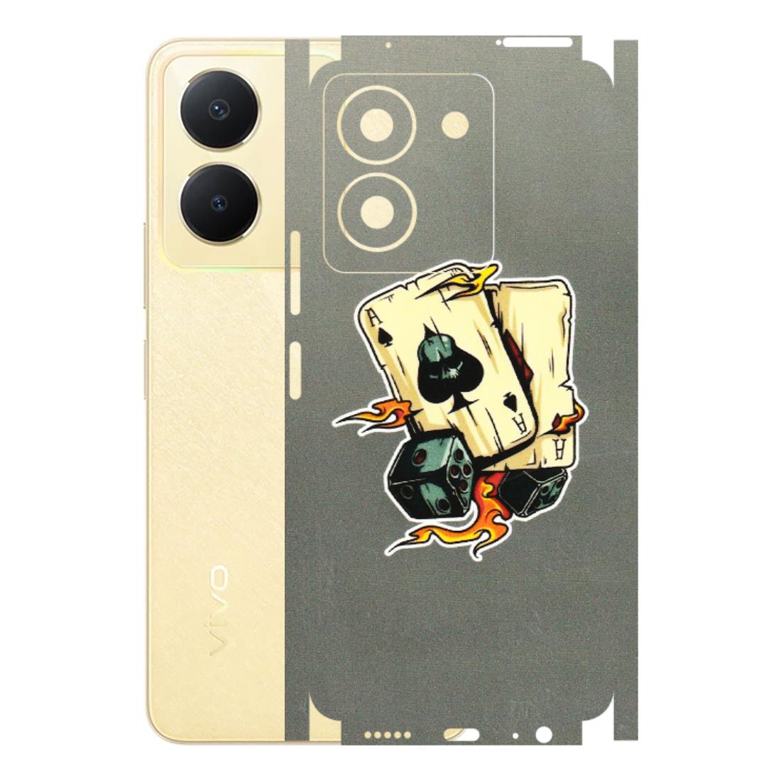 VIVO Y Series Phone Skins (All Models) - Grey Cards Of Ace - 3D Embossed Finish (L-77) Vivo Y36