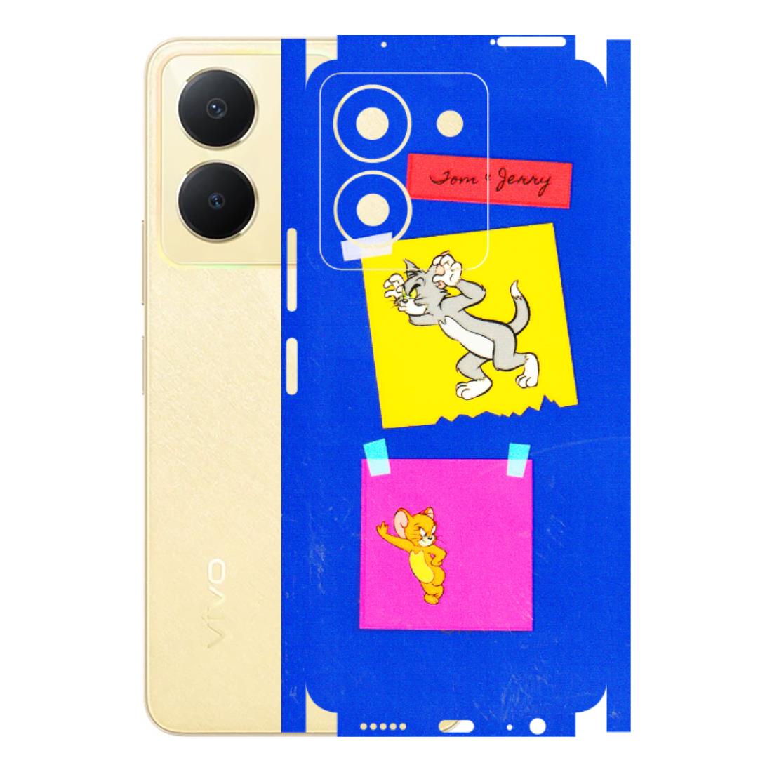 VIVO Y Series Phone Skins (All Models) - Tom N Jerry Sticky Notes - 3D Embossed Finish (L-88) Vivo Y36