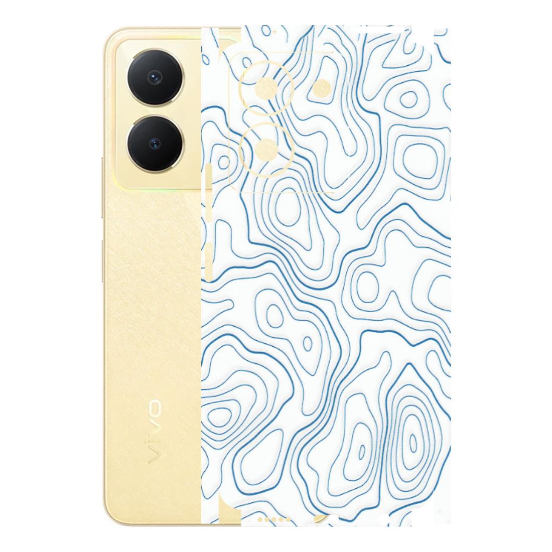 VIVO Y Series Phone Skins (All Models) - Blue And White Swirls - Matte Finish (M-139) Vivo Y36