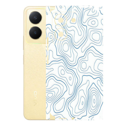 VIVO Y Series Phone Skins (All Models) - Blue And White Swirls - Matte Finish (M-139) Vivo Y36