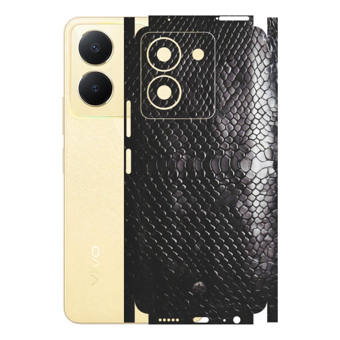 VIVO Y Series Phone Skins (All Models) - Black Snack Leather - Matte Finish (M-147) Vivo Y36