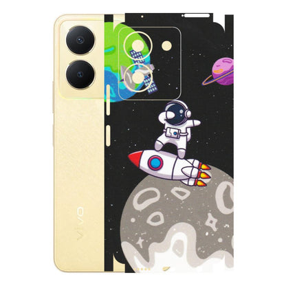 VIVO Y Series Phone Skins (All Models) - Astronaut Vibing Toon Running - Matte Finish (M-39) Vivo Y36
