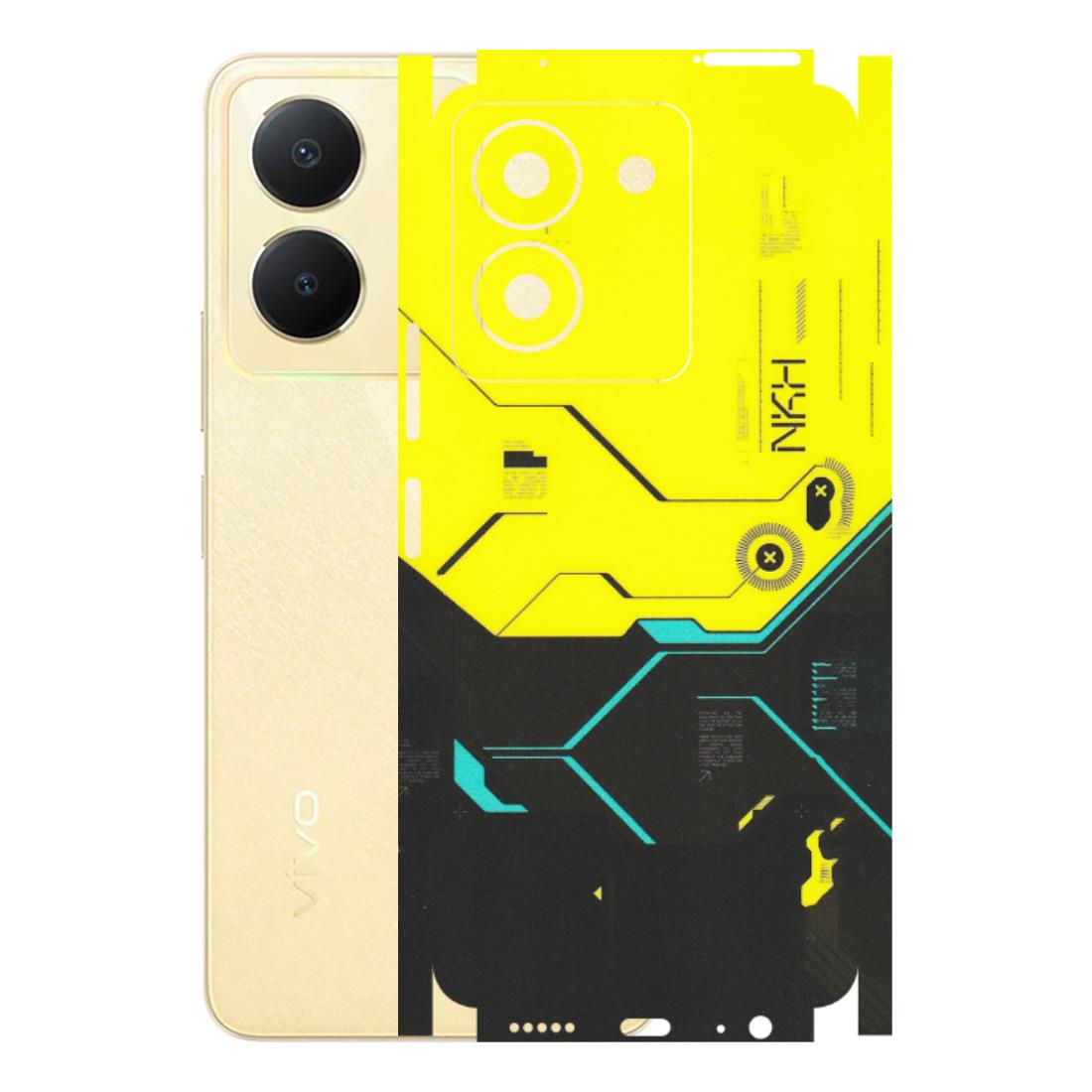 VIVO Y Series Phone Skins (All Models) - Black Yellow Technica - Matte Finish (M-53) Vivo Y36