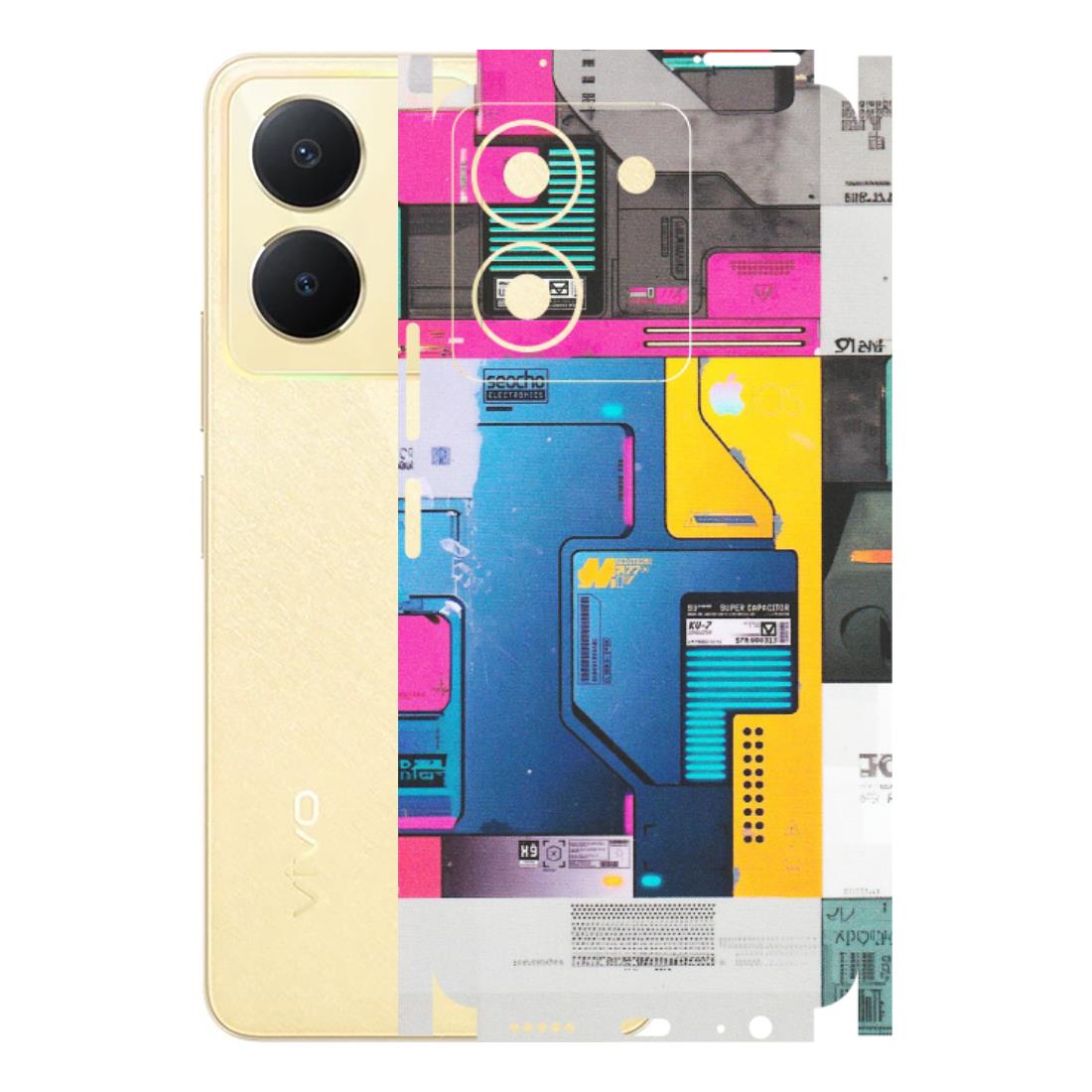 VIVO Y Series Phone Skins (All Models) - Colourfull Motherboard Internals - Matte Finish (M-55) Vivo Y36