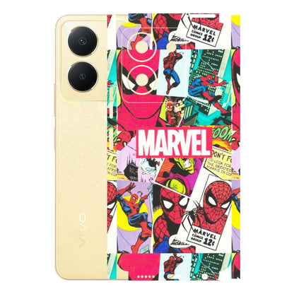 VIVO Y Series Phone Skins (All Models) - Marvel Comic Spiderman Grafitti - Matte Finish (M-72) Vivo Y36
