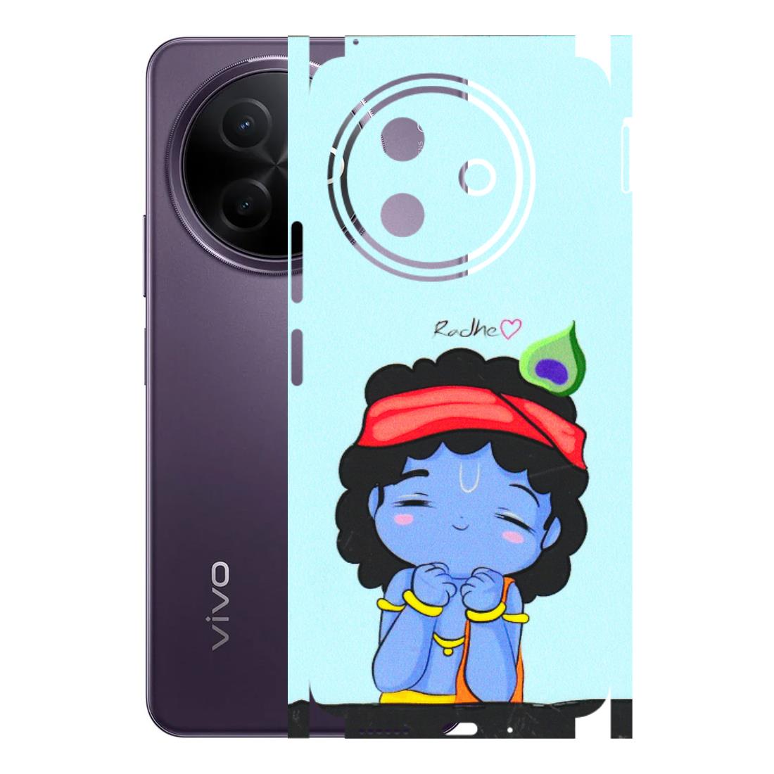 VIVO Y Series Phone Skins (All Models) - Radhe Radhe Cute Toon - 3D Embossed Finish (L-05) Vivo Y39 5G