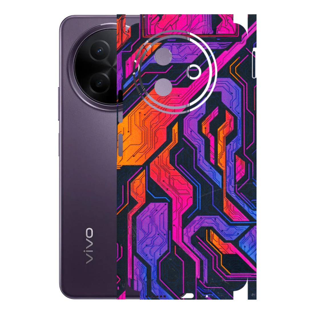 VIVO Y Series Phone Skins (All Models) - Tech Circuits Futuristic - 3D Embossed Finish (L-07) Vivo Y39 5G