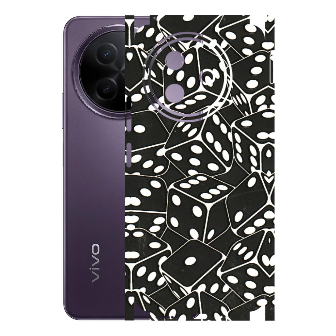 VIVO Y Series Phone Skins (All Models) - Big Black Dices - 3D Embossed Finish (L-106) Vivo Y39 5G
