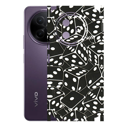 VIVO Y Series Phone Skins (All Models) - Big Black Dices - 3D Embossed Finish (L-106) Vivo Y39 5G