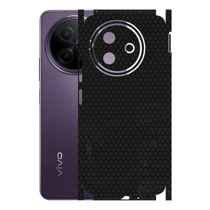 VIVO Y Series Phone Skins (All Models) - Black honeycomb - 3D Embossed Finish (L-114) Vivo Y39 5G