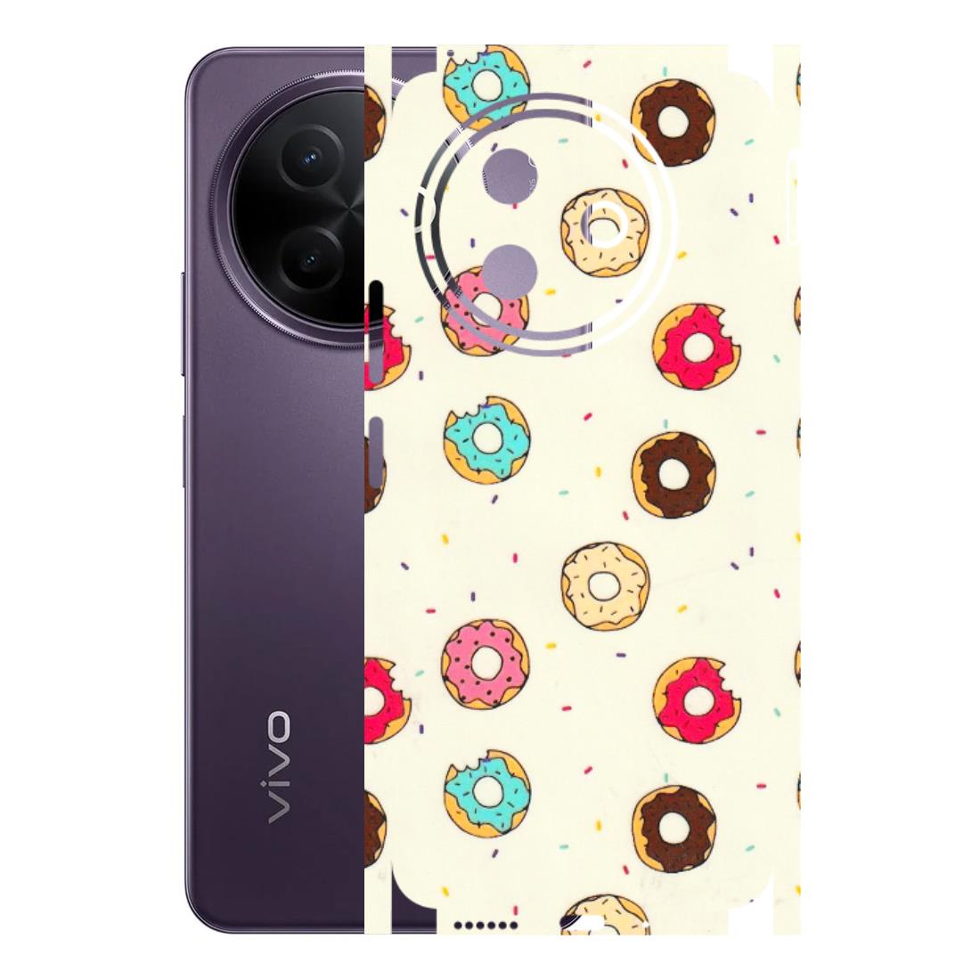VIVO Y Series Phone Skins (All Models) - Mini Donuts Doodle Art - 3D Embossed Finish (L-122) Vivo Y39 5G
