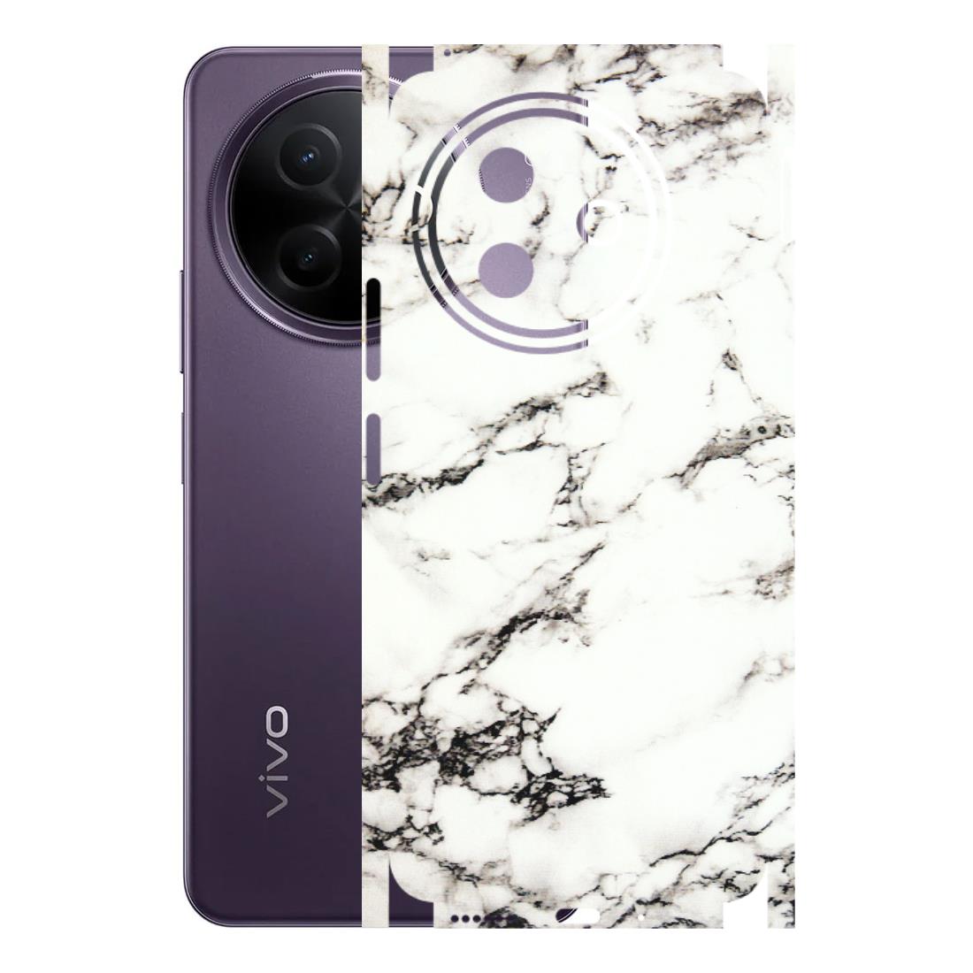 VIVO Y Series Phone Skins (All Models) - Black and White Marble Texture - 3D Embossed Finish (L-124) Vivo Y39 5G