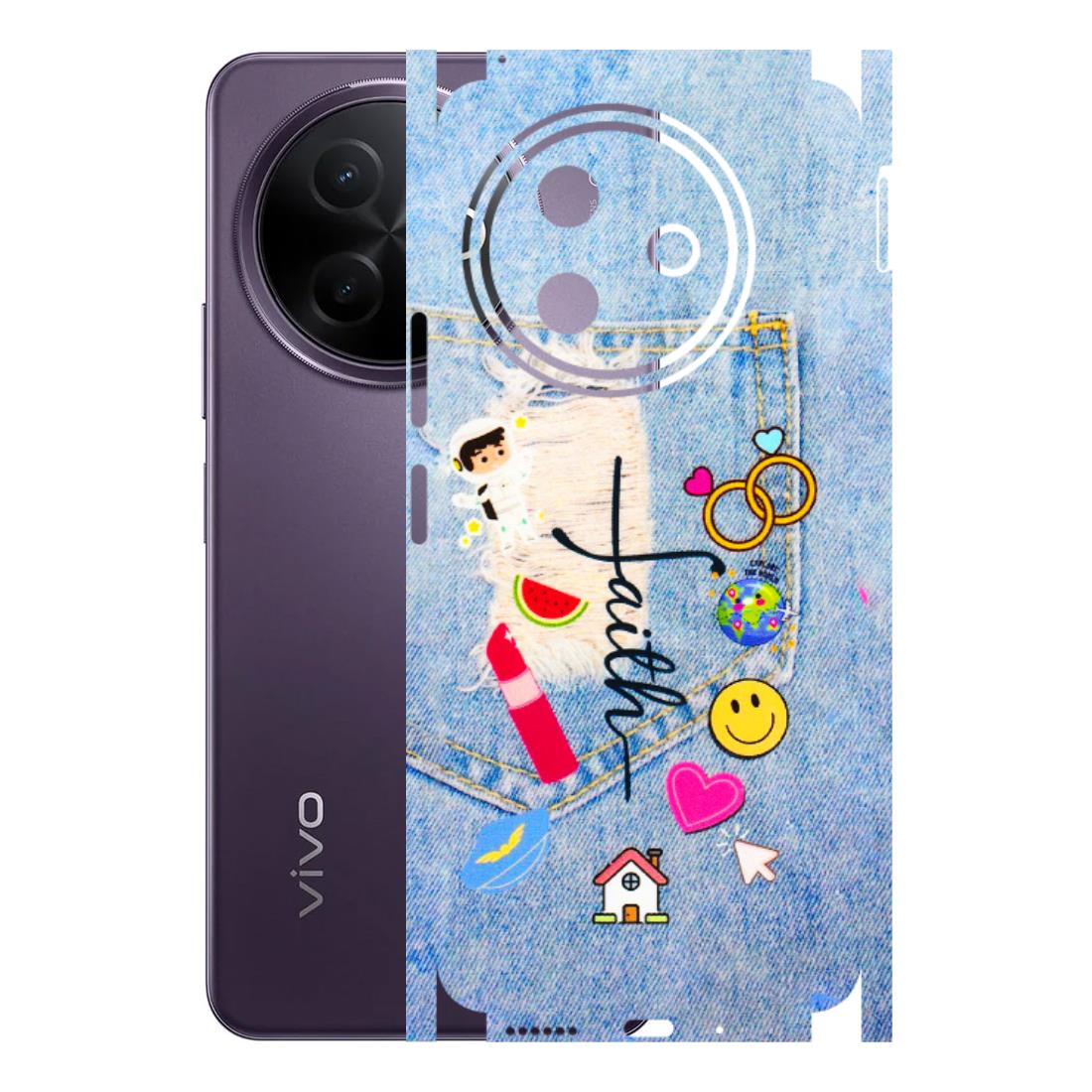 VIVO Y Series Phone Skins (All Models) - Denim Jeans Pocket - 3D Embossed Finish (L-134) Vivo Y39 5G