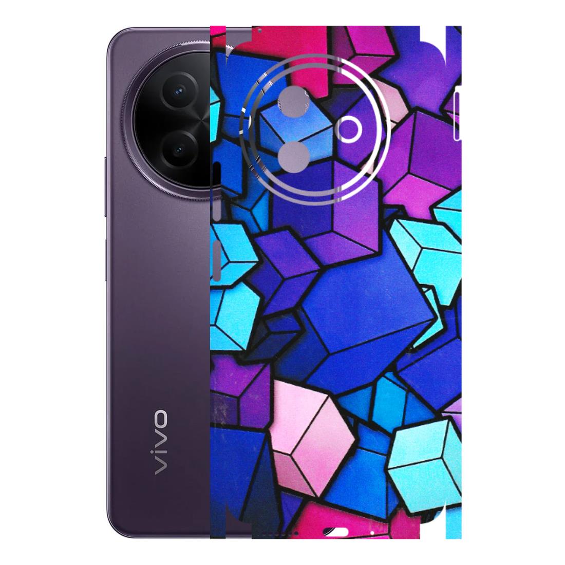 VIVO Y Series Phone Skins (All Models) - Cube Doodle - 3D Embossed Finish (L-141) Vivo Y39 5G